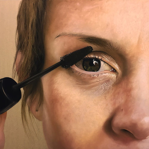 Oliver Jones  Curlier, Flirtier Lashes  Pastel on paper  63 x 90 cm 24 3/4 x 35 3/8 in.