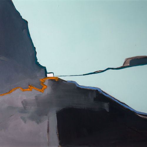 Sam Cartman  Loch Ettrick  oil on board  58cm x 74cm