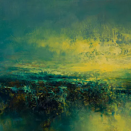 Kirstie Cohen  Yellow Cloud, 2020  oil on board  25cm x 50cm  (29cm x 54.5cm framed)