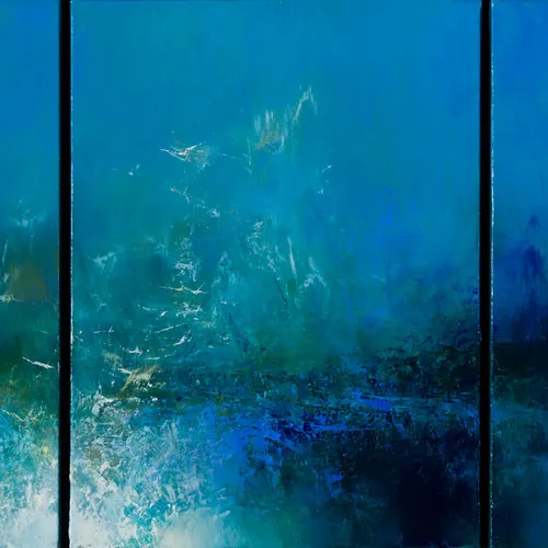 Kirstie Cohen  Sea Birds, 2020  oil on canvas  40cm x 90cm