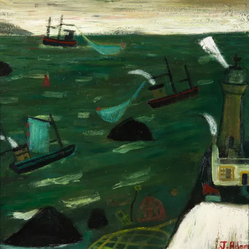 James Newton Adams  Pea Soup, 2019  oil on canvas  51cm x 51cm  20 x 20 in