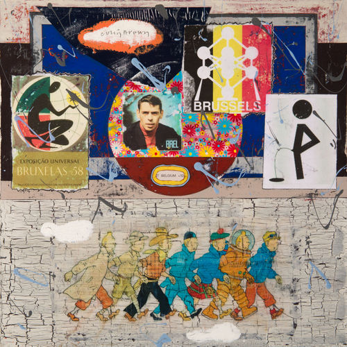 Colin Brown  Brussels, 2019  mixed media  40cm x 40cm