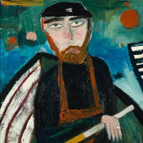 James Newton Adams  A wee dram afore we sail, 2019  acrylic on canvas  61cm x 45.7 cm  24 x 18 in