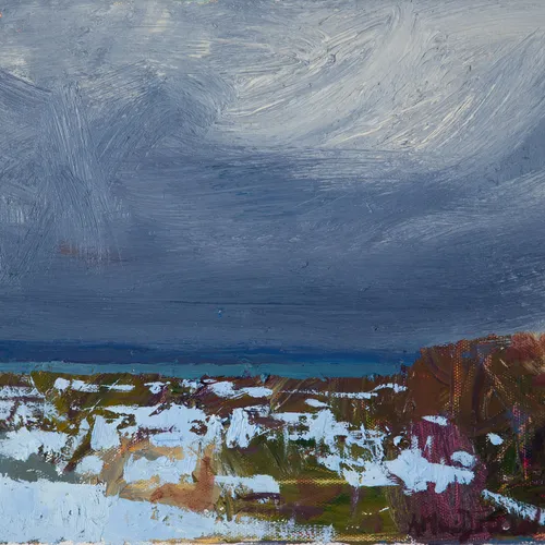 Allan MacDonald  Ground Snow, 2020  oil on canvas  25cm x 30cm