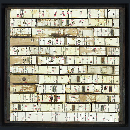 Randall Reid  Determining Factor  steel, wood, paint  9 x 9 x 2 inches