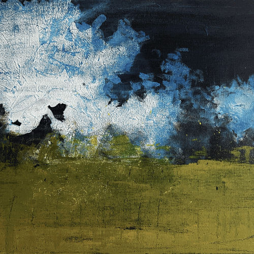 Joe Diggs  Turkey Flight, 2023  oil and acrylic on canvas  11 x 14 inches