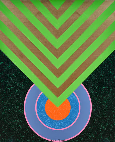 Hsiao Chin 蕭勤 Power of the Light《光之力》, 1965 Acrylic on canvas 布上壓克力 160 x 130cm Frame size: 187 X 19 X 169cm