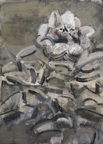 Wang Jieyin 王劼音 Flowers《花卉》, 2015 Acrylic on canvas 布上壓克力 180 x 130cm