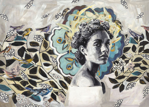 Shelley Anne Graham Memory, the Heart, 2023 Acrylic on canvas 110 x 153 x 2.5 cm