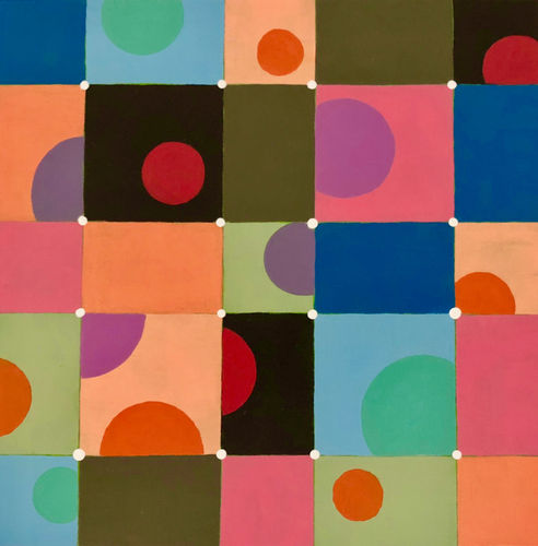 Christa Stephens A Bit of Earth , 2022 acrylic on cradled panel 7 1/2 x 7 1/2 x 2 in 19.1 x 19.1 x 5.1 cm