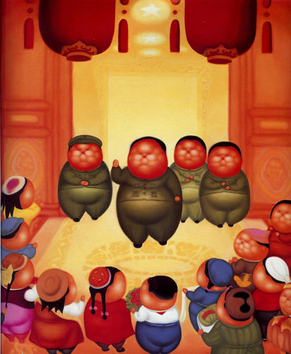 Pan Dehai 潘德海, Chairman Mao Receiving his Subjects in Tiananmen, 2006