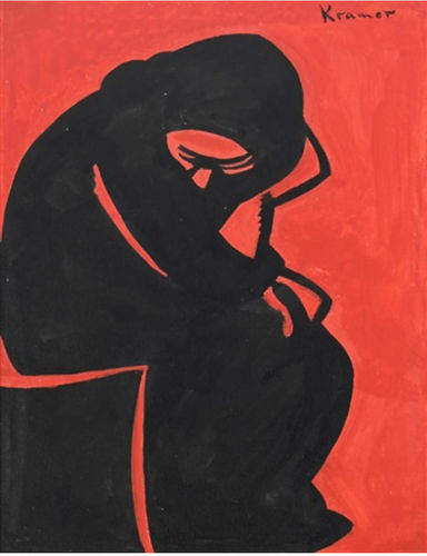 Jacob Kramer (1892-1962), Seated Woman, c.1917