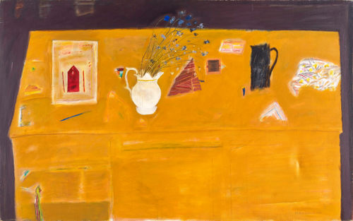 ELIZABETH BLACKADDER The yellow table, 1976 oil on canvas 60 x 60 in 152.4 x 152.4 cm