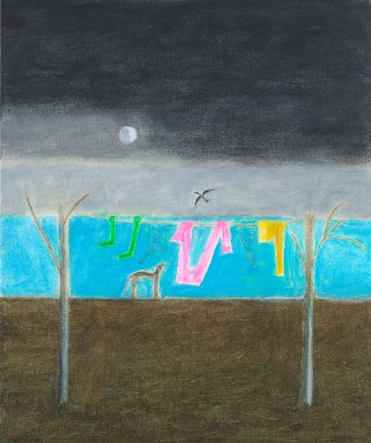 CRAIGIE AITCHISON CBE RA Washing Line, Montecastelli II, 2001 oil on canvas 24 x 20 in 61 x 50.8 cm
