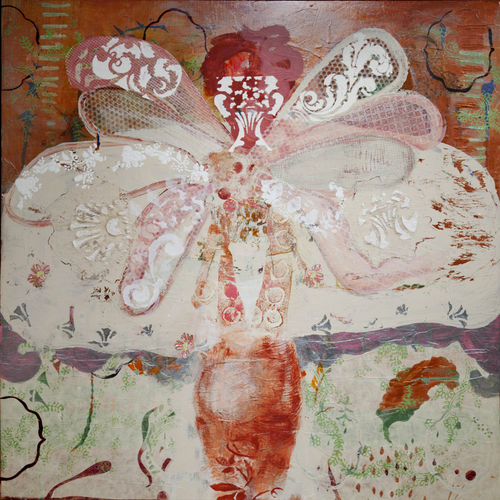 Donnamaria Bruton Conjugating Mary, 2010 acrylic and paper on board 36 x 36 inches