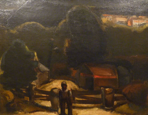 Josef Herman 1911 - 2000, Village Street in Wales, 1949