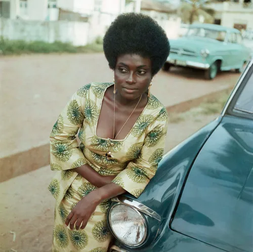 James Barnor Sophia Salomon, daughter of James Barnor’s landlady, Tip Toe area, Kokomlemle, Accra, c. 1972 Modern C-Print from original negative Sold out Edition of 5 plus 2 artist's proofs