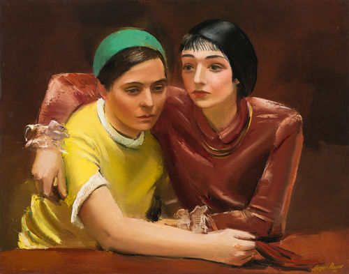 Sergius Pauser, Doppelporträt Anny Pauser und Hilde Blumberger, 1932