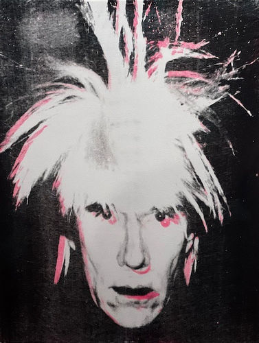 Andy Warhol Fright Wig, ca . 1986 Screen print on cotton 32 1/2 x 40 3/4 in 82.5 x 103.5 cm Authenticated by the Andy Warhol Foundation For The Visual Arts with a unique identification number UP 97.11 Series: Self-Portraits