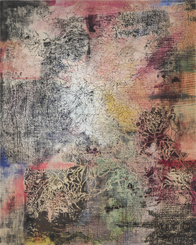 Jutta Haeckel Rubisco, 2023-2024 acrylic on jute 59 x 47 1/4 in 150 x 120 cm