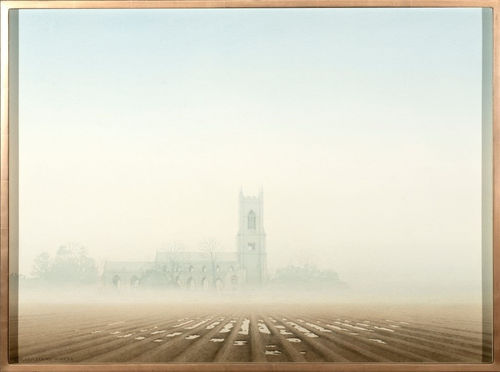 Gerard Stamp Norfolk Winter, 2025 Watercolour on paper 23 x 31.3ins (58.5 x 79.5 cm) (artwork) 24.21 x 32.48ins (61.5 x 82.5cm) (framed)