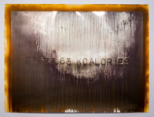 Michael Joo Acquired, 2018-2019 Silvered epoxy on paper 60 x 81 in 152.4 x 205.7 cm