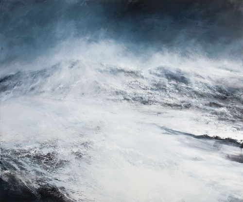 Janette Kerr Watching Spakonufell disappearing, Skagastrond, 2021 oil on canvas 152.5cm x 183cm