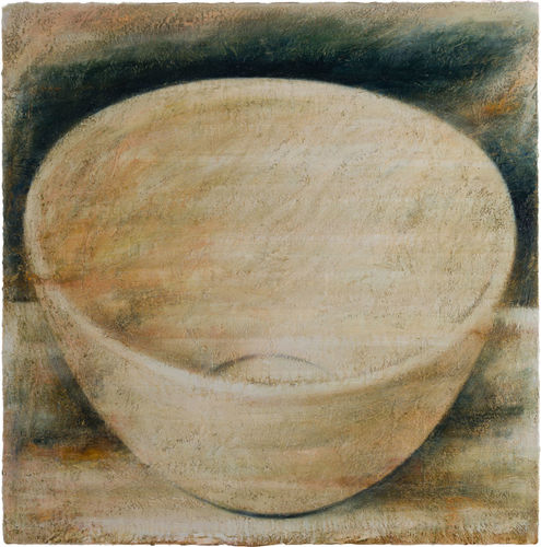 Peter White Bowl 1, 2024 oil, acrylic and wax 110cm x 106cm