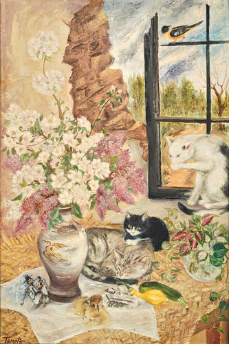 Chuzo Tamotzu, Tama, Mimi, Chan, circa 1950