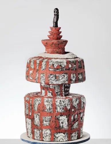 Cameron Platter 7-eleven, 2026 Glazed ceramic 94 x 45 x 45 cm