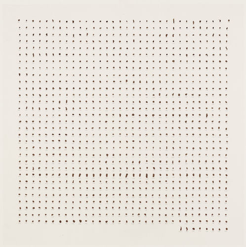 石晉華 《一千日》 One Thousand Days, 2012.04.20-2015.01.14 藝術家血液、紙、鉛筆 Artist's own blood, pencil, paper 126 x 126 cm