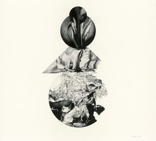 派翠西亞．伊斯塔柯 《巴別輪廓 6》Figure Babel 6, 2014 石墨、紙 Graphite on paper 122x122cm