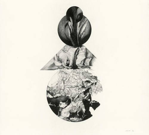 派翠西亞．伊斯塔柯 《巴別輪廓 6》Figure Babel 6, 2014 石墨、紙 Graphite on paper 122x122cm