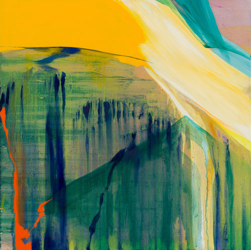 Manika Nagare My Eyes Sparkled きらん, 2022 Oil on canvas 28 5/8 x 28 5/8 in 72.7 x 72.7 cm Series: In Between Signed and titled on verso