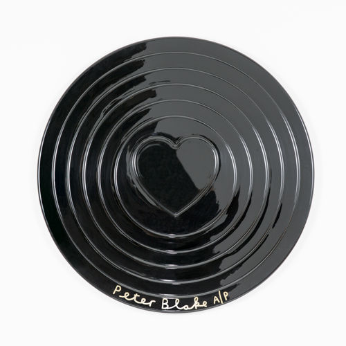Peter Blake Black Target, 2017 Vacuum formed plastic, paint 69 x 69 x 10 cm Edition of 15 Signed and numbered