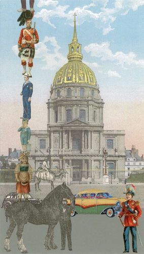 Peter Blake Paris-10 Man Up, 2010 Silkscreen on Somerset tub-size 410 gsm Signed and numbered by the artist. Image size: 38 x 21.5 cm Sheet size: 54.5 x 37 cm Edition of 100