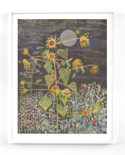 Sky Glabush Night Dance (Study), 2022 Watercolor and gouache on paper, unframed 14 x 11 in 35.6 x 27.9 cm