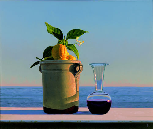 David Ligare, Still Life with Lemons and Wine