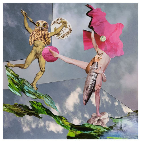 Teresa Hr Lane Hunting The Huntress, 2020 mixed media collage 36.5 x 36.5 cm