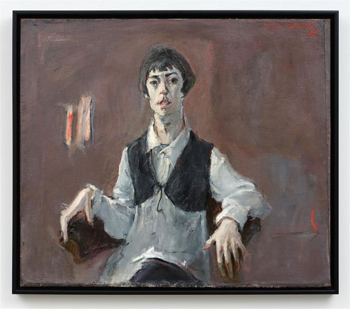 Alan Pearson Jennifer waiting, 1995 oil on canvas 730 x 840 mm