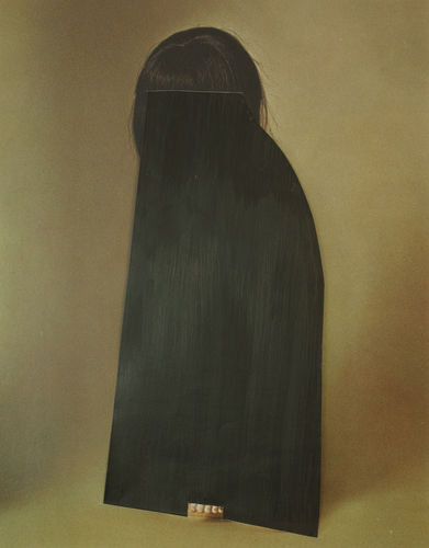 Ruth van Beek Untitled (Girl with black veil), 2016 Collage with archival inkjet and painted paper, wood frame with museumglass. Unique piece. 47 x 60 cm / framed 76,4 x 63,7 cm