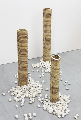 Fausto Amundarain Vessel 1 - 7, 2025 Metacrylate, plywood, pigmented polyester resin, steel screws. Dimensions variable, price per each