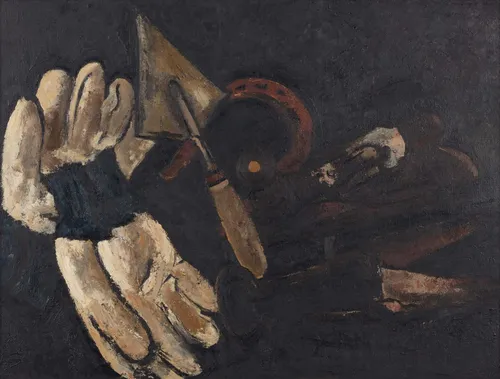 Marsden Hartley, Gardener's Gloves and Field Implements, 1937–38