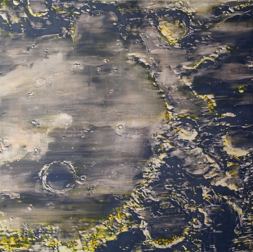 Gilad Efrat, Untitled (Moon), 2012, oil on linen, 59 x 59 inches