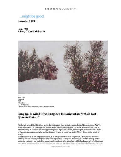 Long Read: Gilad Efrat: Imagined Histories of an Archaic Past