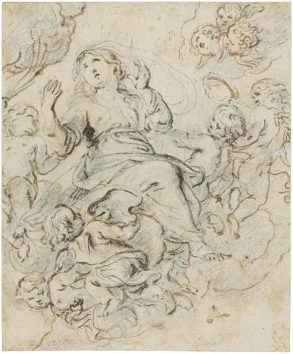 Abraham van Diepenbeeck, The Assumption of the Virgin (detail), sold to a private collector, San Diego.