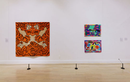 Installation view of RugLife. Photo: Carolyn de Berry, courtesy Weatherspoon Art Museum, Dallas, TX