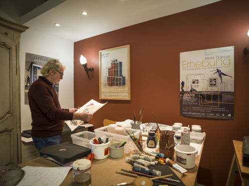 Sculptures, Monoprints and Prints by artist Jeff Lowe at contemporary art gallery Linden Hall Studio in Deal Kent Southeast Kent England London UK