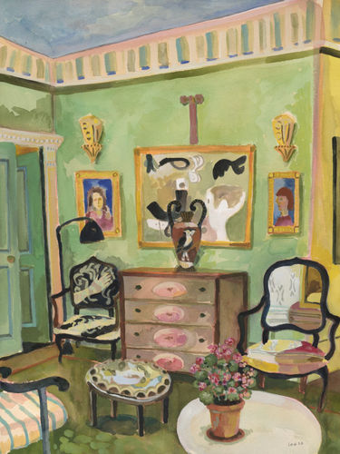 Original paintings by artist Lottie Cole at contemporary art gallery Linden Hall Studio in Deal Kent Southeast Kent England London UK