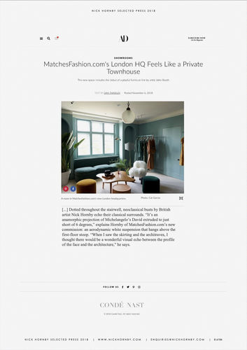 AD Magazine: MatchesFashion's London HQ Feels Like a Private Townhouse – Dan Thawley
